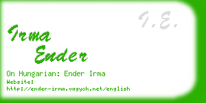 irma ender business card
